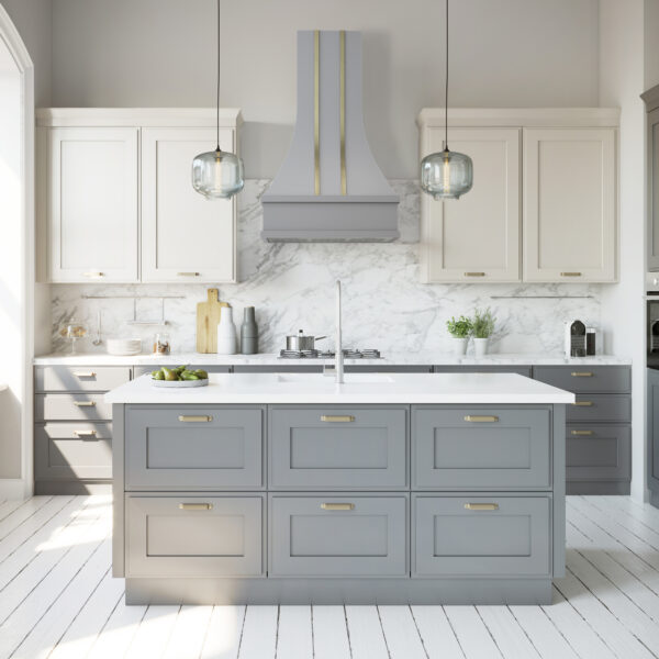 30 inch gray custom wood range hood cover