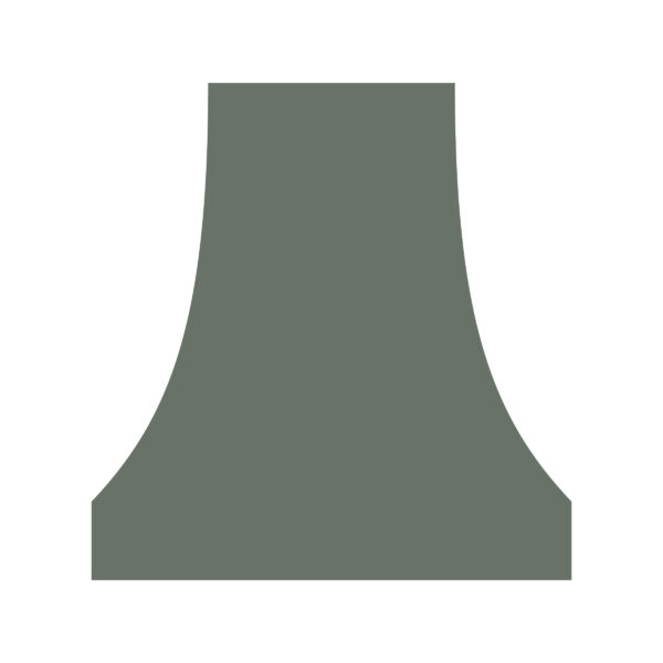 Curved Heritage Range Hood - Sage
