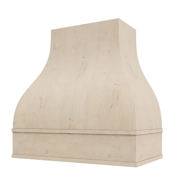 Bell style straight custom wood range hood