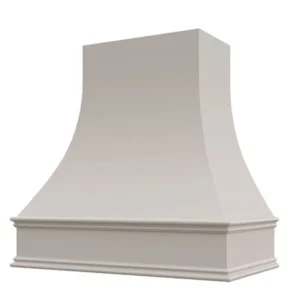 Curved Heritage Range Hood – Light Gray