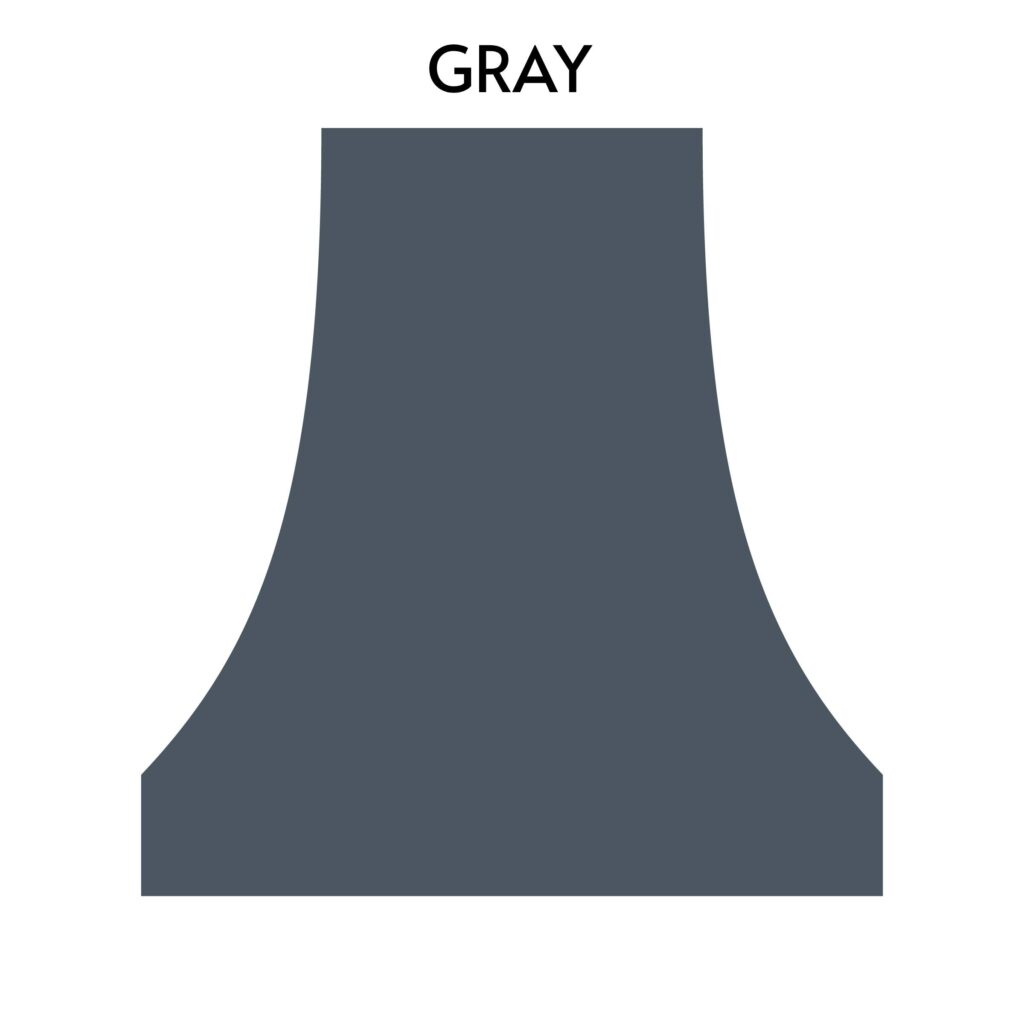 Gray finish option for custom range hoods