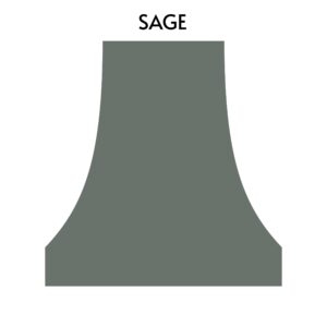Sage finish sample for custom range hood