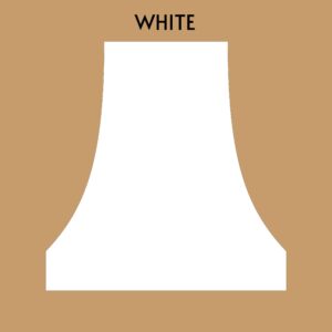 White finish sample for custom range hood
