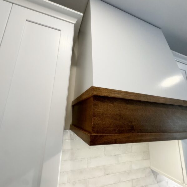 Custom wood range hood vent cover