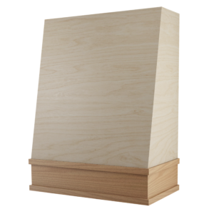 Angled Maple / White Oak Trimmed Range Hood