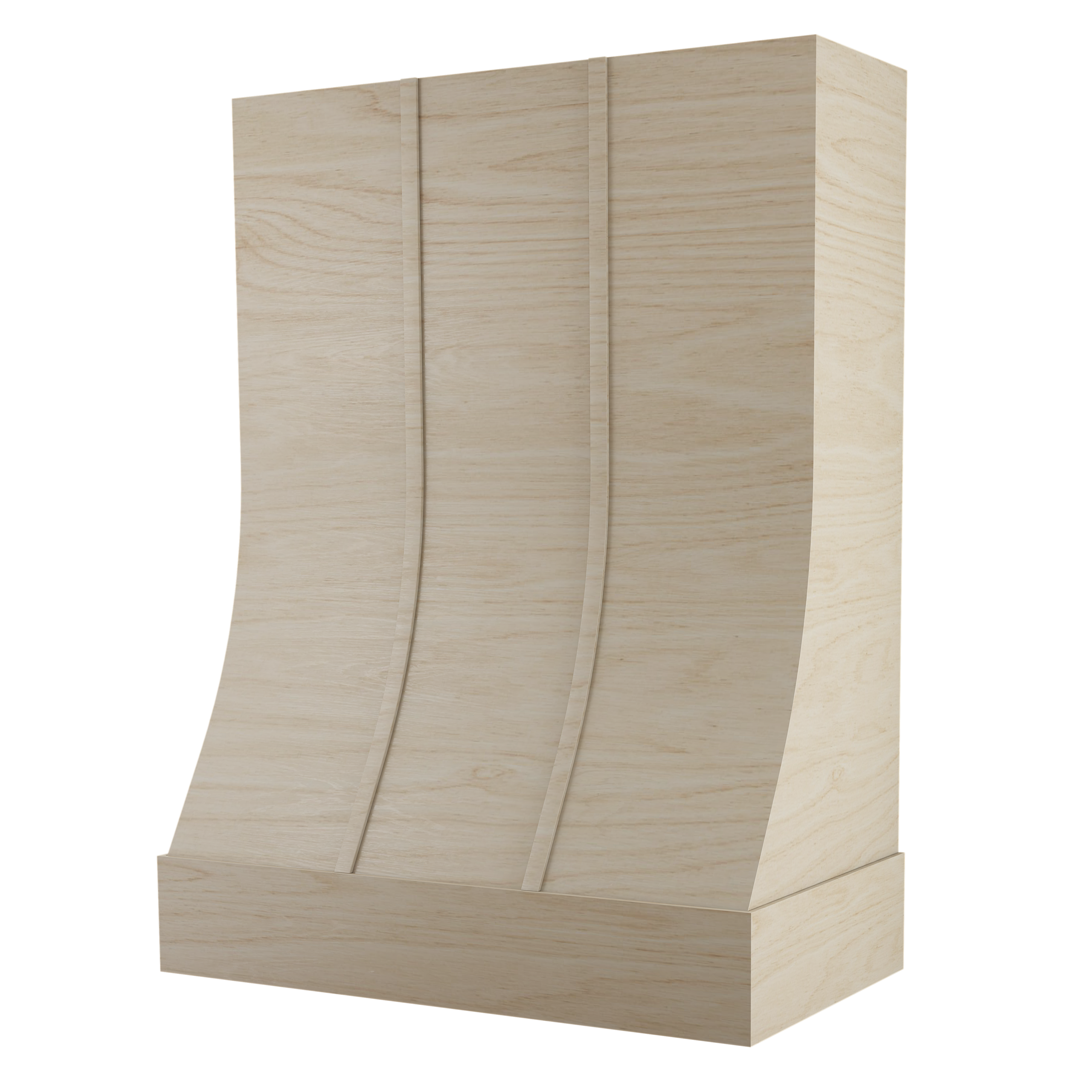 Canopy maple trimless range hood with straps