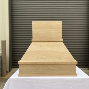 Chimney Full White Oak Trimmed Range Hood