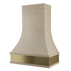 Heritage Full Maple Trimmed Gold Apron Range Hood