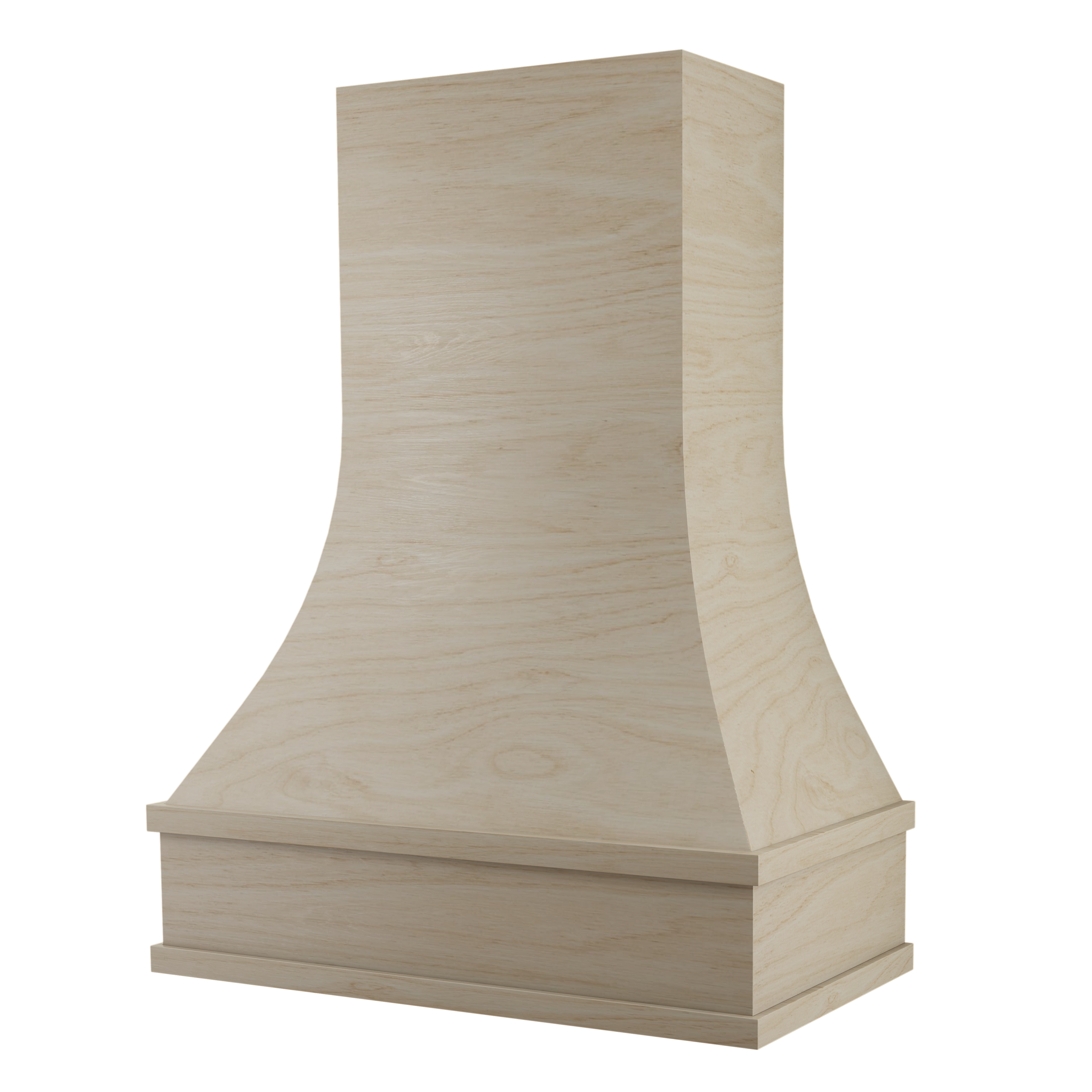 Heritage full maple trimmed custom wood range hood